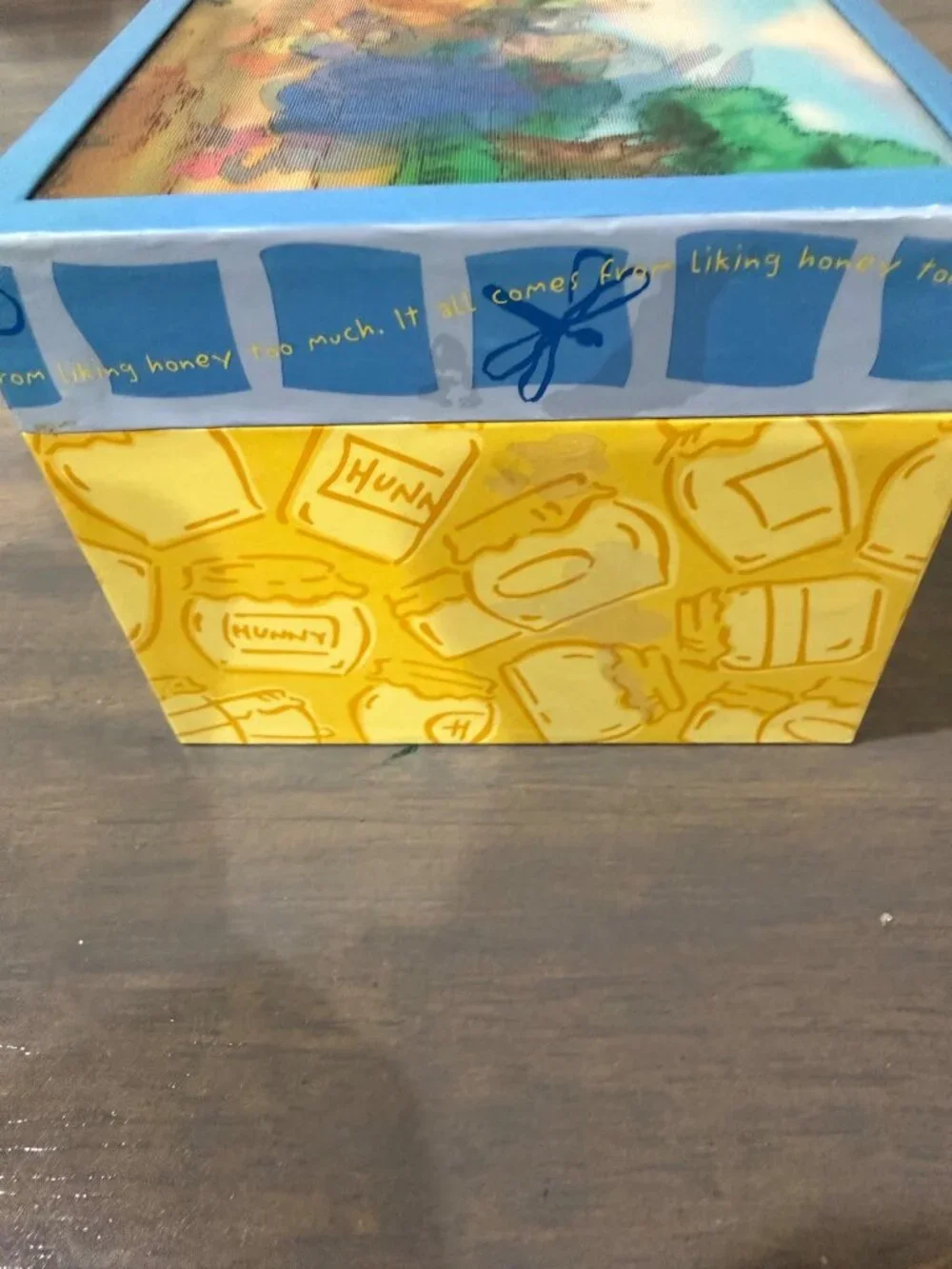 Vintage Disney Winnie the Pooh Lenticular Musical Jewelry Box With Spinning Pooh